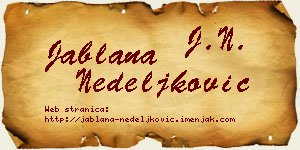 Jablana Nedeljković vizit kartica